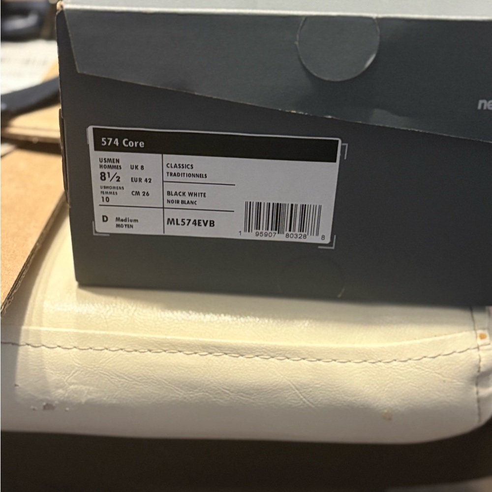 New Balance 574 Core Shoes - Black and White